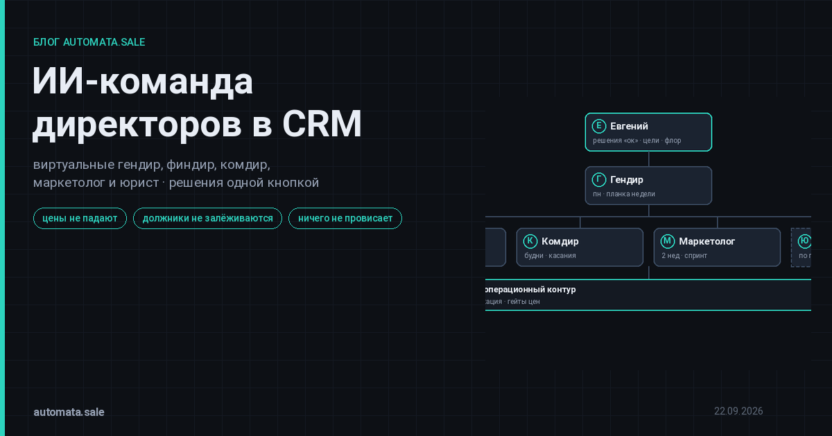 An AI Board of Directors in Your CRM: Virtual CEO, CFO and Sales Lead That Ask the Uncomfortable Questions